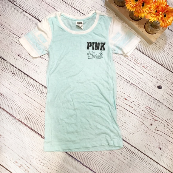 Victoria’s Secret PINK turquoise T-shirt - Picture 2 of 5